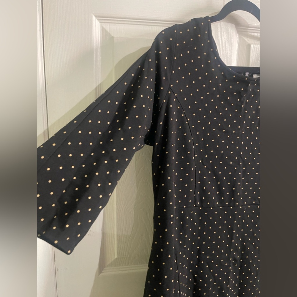 Unique vintage - 4X - 3/4 sleeve polka dot wiggle dress - Picture 2 of 6